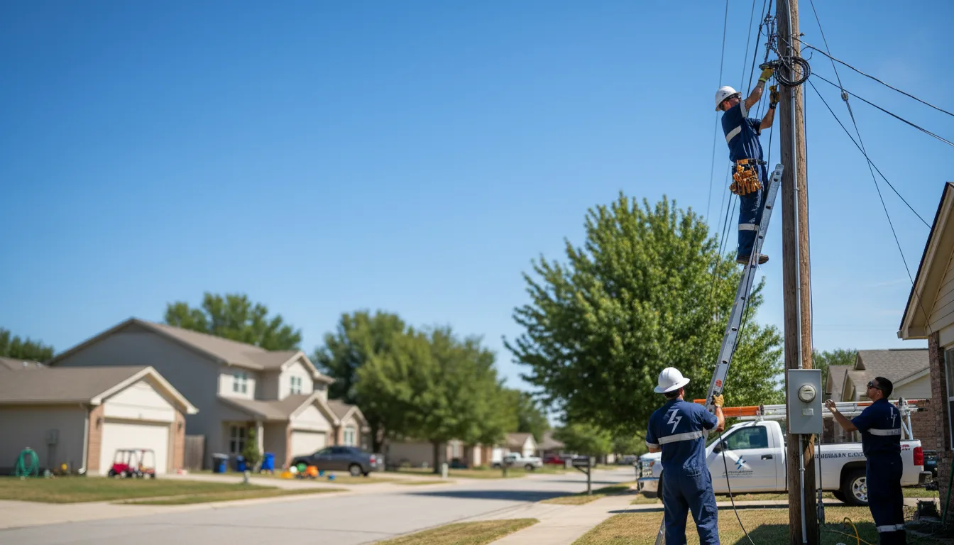 Residential electrician providing installation services in Briggs, TX